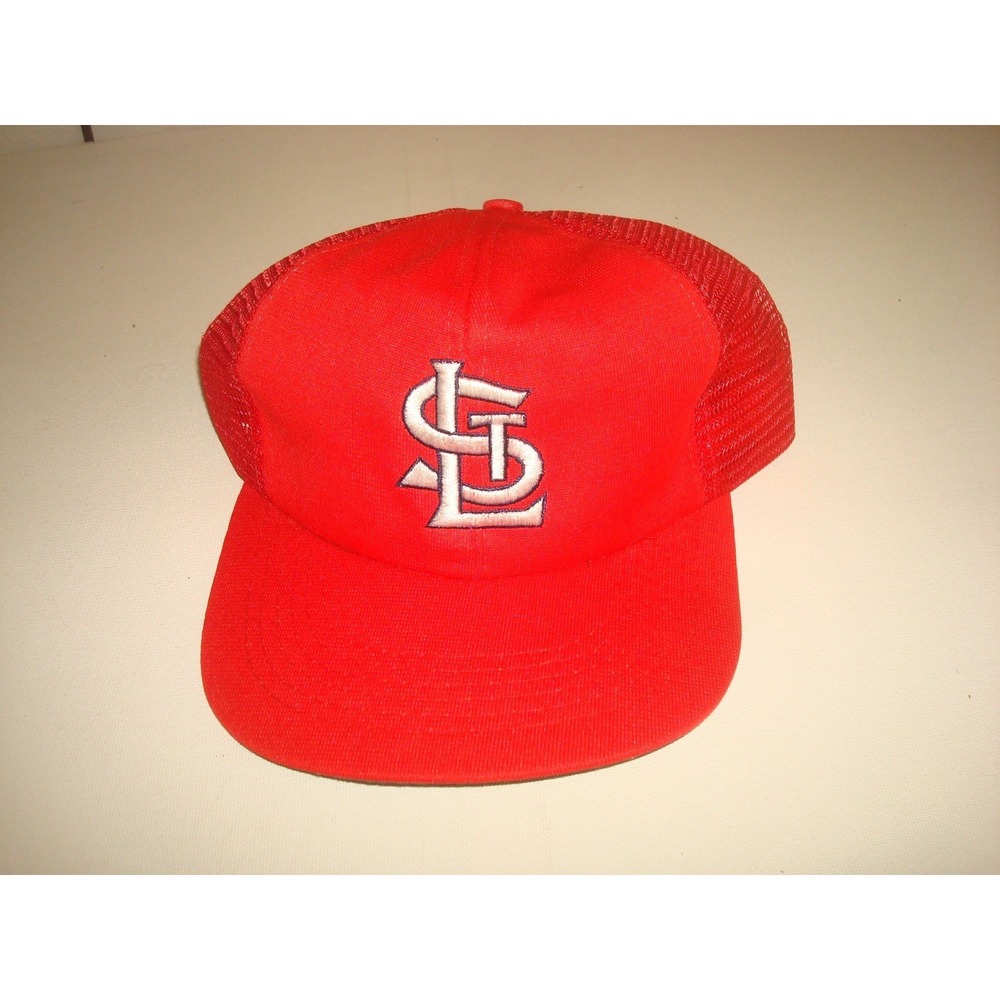 ST LOUIS CARDINALS TRUCKER 90S SNAPBACK  HAT CAP VINTAGE‎ DEADSTOCK C4
